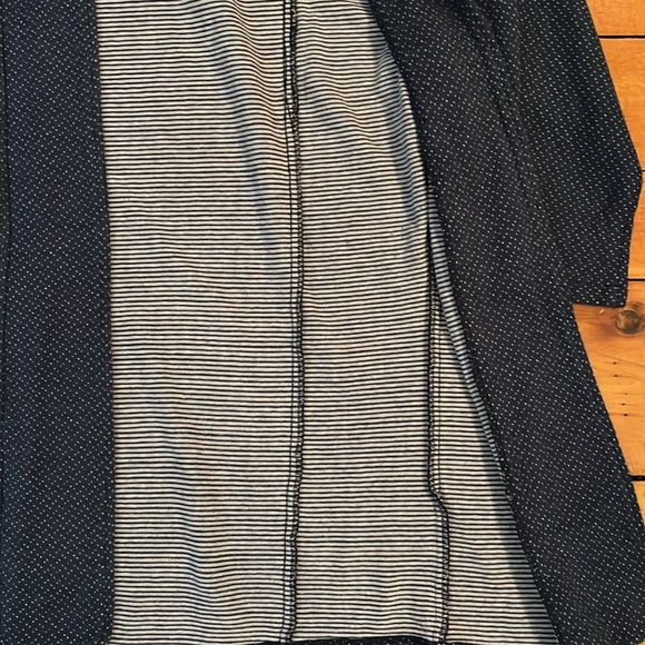 Blue polkadot cocoon cotton cardigan sweater - Picture 7 of 8